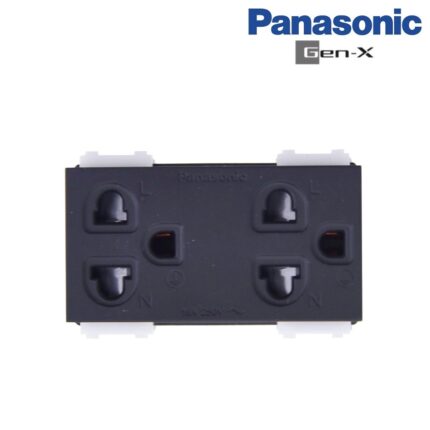 Ổ cắm đôi có màn che Panasonic Gen-X WEG15829B-G | Bách Hoá Điện