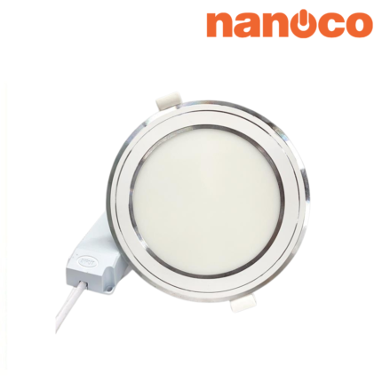 Đèn Âm Trần Siêu Mỏng Nanoco 12W Viền Bạc Seri Hera | Bách Hoá Điện